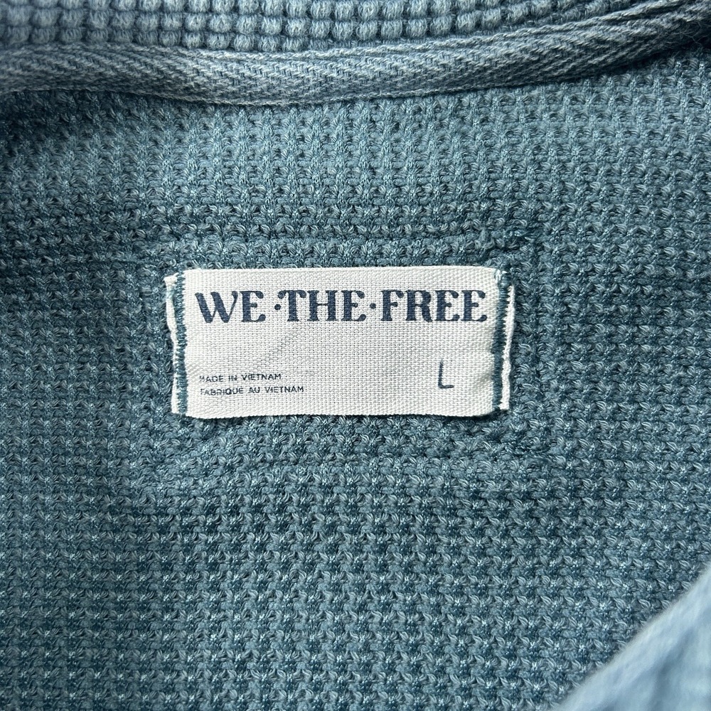 We The Free Teal Long Sleeve Waffle-Knit Top - Picture 9 of 14